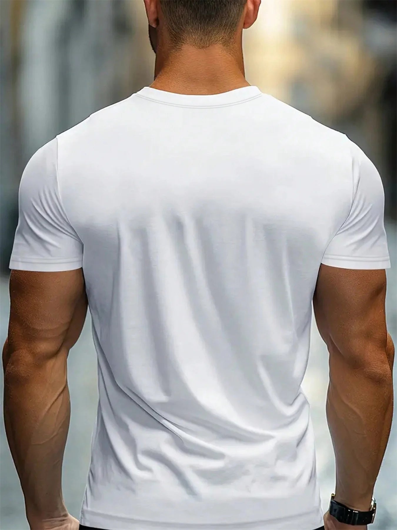 Men's Summer 100 Cotton Fashionable Casual Loose Large Cross and Jesus Letter Printed Sports Round Neck Short Sleeve T-shirt Top
