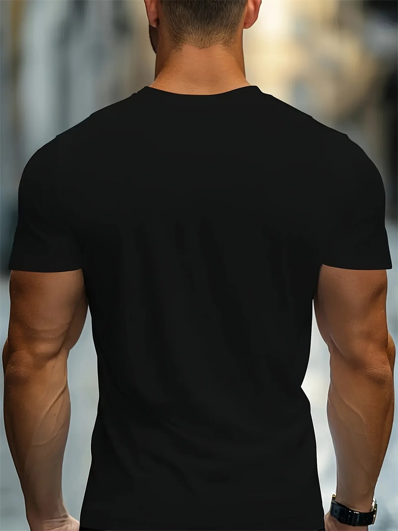 Men's Summer 100 Cotton Fashionable Casual Loose Large Cross and Jesus Letter Printed Sports Round Neck Short Sleeve T-shirt Top